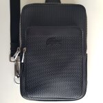 Sacoche cuir noir lacoste