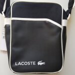 Sacoche grand mod�le simili cuir noir lacoste