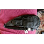 Sacoche holster cuir noir pleine fleur neuve