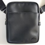 Sacoche simili cuir noir lacoste