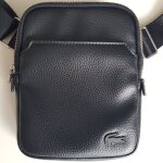 Sacoche simili cuir noir lacoste