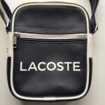 Sacoche simili cuir noir lacoste