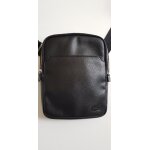 Sacoche simili cuir noir lacoste