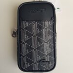 Sacoche simili cuir noir lacoste