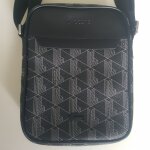 Sacoche simili cuir noir lacoste