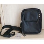 Sacoche urbancode en cuir noir