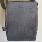 Sacoche verticale unisexe chantaco cuir gris lacoste