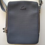 Sacoche verticale unisexe chantaco en cuir gris chantaco lacoste