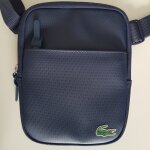 Sacoche zipp� bleu marine lacoste