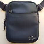 Sacoche zipp�e bleu marine lacoste