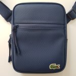 Sacoche zipp�e bleu marine lacoste