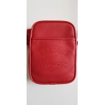 Sacoche zipp�e rouge lacoste