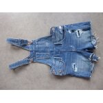 Salopette courte en jean brut  used  h&m - 5 ans