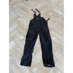 Salopette en jean noir, taille moyenne