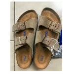 Sandales cuir nu pied chaussure peau ouvertes belle saison semelle soft ergonomic peau nubuck taupe saison ...