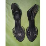 Sandales noires talons compenss taille 40