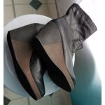 Scholl - boots bottines compensées en cuir noir t38 Scholl - boots bottines compensées en cuir noir t38