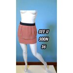 See u soon taille 36 superbe jupe taille haute beige en polyester See u soon taille 36 superbe jupe taille haute beige en polyester