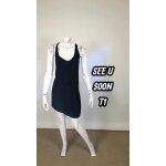 See u soon taille 36 superbe robe courte noire femme dos croisé See u soon taille 36 superbe robe courte noire femme dos croisé