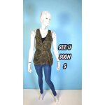 See u soon taille 36 superbe tunique blouse noir or en soie mélangée tunic See u soon taille 36 superbe tunique blouse noir or en soie mélangée tunic
