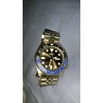Seiko mod batman - montre seiko automatique bracelet jubile.