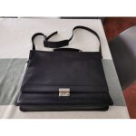 Serviette porte - documents le tanneur en cuir noir