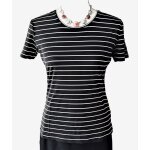 T - shirt alain manoukian taille 36 / 38 rayures tons noir et cru