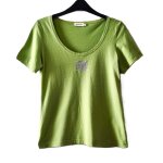 T - shirt armor lux taille 1 / 36 vert et argenté tbe T - shirt armor lux taille 1 / 36 vert et argenté tbe