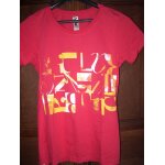 T - shirt marque billabong rose motifs colors taille s (grand)