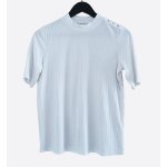 T shirt blanc a boutons dore. kiabi. taille m / 38