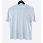 T shirt blanc a boutons dore. kiabi. taille m / 38 T shirt blanc a boutons dore. kiabi. taille m / 38