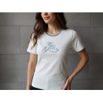 T shirt blanc chic and jean's taille 38 alain manoukian (1 micro trou)