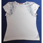 T - shirt blanc � dentelle. alain manoukian. taille 4