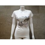 T shirt blanc imprim� taille unique cache cache