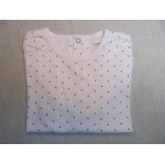 T - shirt blanc � pois dor�s, 18 mois