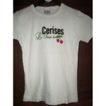 T - shirt blanc le temps des cerises taille s