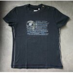 T shirt bleu marine. imprim� fantaisie. ikks. coton. taille 4 ans / 102 cm