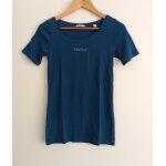 T shirt bleu  strass iriss multicolore. esprit. coton. taille m / 36.