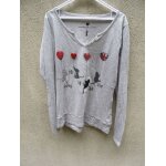 T - shirt cache cache gris coeur chats t1. t34 T - shirt cache cache gris coeur chats t1. t34