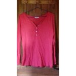 T - shirt camaïeu manches longues coton 38 / 40 rose T - shirt camaïeu manches longues coton 38 / 40 rose