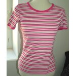 T - shirt (col rond) armor lux rayé rose t1 (36) T - shirt (col rond) armor lux rayé rose t1 (36)