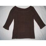 T - shirt (col rond) zara basics , marron, manches longues T - shirt (col rond) zara basics , marron, manches longues
