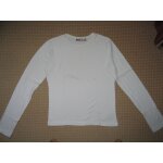 T - shirt (col rond) zara t r f , blanc, manches longues