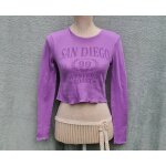 T - shirt court � manches longues violet jennyfer taille xs, tr�s bon �tat