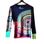 T - shirt desigual taille 36 multicolore avec d�co