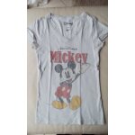 T - shirt disney coton xs ou taille 34 blanc motif mickey col en v T - shirt disney coton xs ou taille 34 blanc motif mickey col en v