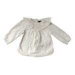 T shirt ecru a petites croix grises. manches longues. kiabi. coton. 12 mois T shirt ecru a petites croix grises. manches longues. kiabi. coton. 12 mois