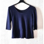 T - shirt etam taille 36 bleu marine lin tbe