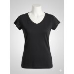 T - shirt femme noir � col v - zara - taille s