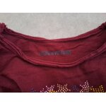 T - shirt fille bordeaux  tte de mort  strass zadig & voltaire - 8 ans